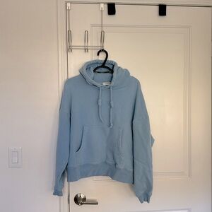 Sky Blue Photo Print Hoodie